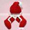 2016 New Arrival Saint Claus Set Crochet Hat and Boot Set Baby Photography Props