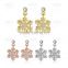 E1033 Wholesale Nickle Free Antiallergic White Real Gold Plated Earrings For Women New Fashion Jewelry