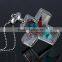 Pressed Flower Multi-Colored Cross Pendant Necklace