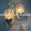 jewel heart shaped with clear glass votive holders