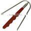 Out&InDoors Marshmallow Roasting Sticks with Safety Design Multi Colored Handle Stainless Steel BBQ Fork