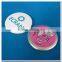 Double sided round plastic folding mirror