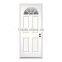 Half Glass Wooden Edge Steel Door