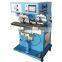 PLC 4-color plastic cake lid pad printing machine with shuttle and independent cylinders LC-SPM4-150-4P