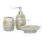 Mosaic purple glass bathroom accessories set