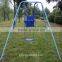 outdoor basket swing seat with safety protection system