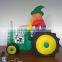 DJ-XT-20 inflatable peasant driving green tractor lovely toy company profile advertising