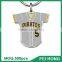 Wholesale bulk custom metal souvenir baseball jersey advertising key ring