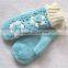 100% Acrylic Knitted Crochet Girl's Winter Mittens