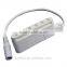 Fongkit REACH approval AMP led connector system display cabinet lights 3 fach led verteiler with DC2.1*5.5mm female connectors