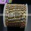 15 FEET1 Yard SS24 5mm AB Clear Crystal Gold Plated Rhinestone Chain Trims Cup Chain Wedding Garments Decoration YSCHC1032