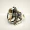 Citrine Facet 925 Sterling Silver Ring, Yellow Antique Fashion Gemstone Jewellery, Designer Oxidized Silver Handmade Ring