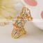 Wholesale gold plated 925 silver knuckle ring cross silver ring