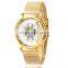 JD515 custom logo luxury gold mesh chronograph fancy wrist watch for ladies