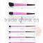 Hot Sell Magenta Color 11PCS Goat Hair Aluminium Tapered Handle Makeup Brush Set With PU Pouch