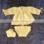 2016 Christmas sets factory supply hand crochet knit newborn baby clothes knit set