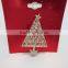 Christmas Promotional Items Shining Silver Plating Rhinestone Christmas Booch