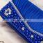 beautiful ladies satin handmade beaded cheap party clutch