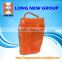 Orange Clear Plastic PVC Zipper bag with handle