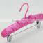 Candy Color Satin Padded Pants/Skirt Hanger with Clips for Children