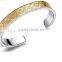 Fashion Jewelry Stainless Steel Open cuff Bracelet engrave Gold Bracelet