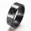 Men's Wedding Band Ring Dome Carbon Fiber Ring With Comfort Fit
