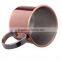 Dishware Safety Outer and Inner 304 Stainless Steel Electroplated Copper Cup