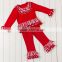 New Arrival Baby Girl Valentine Day Outfits 100% Cotton Soft Ruffle Pants Persnickety Girls Long Sleeve Winter Warm Ruffle Pants