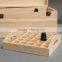 Wooden essential oil organizer box with insert display tray