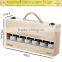 Flat 6 Bottle Pine Wooden Wine Box with Sliding Lid