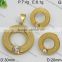 Hot gold color 22k gold stainless steel jewelry set china wholesale