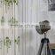 green voile curtains printed Drapes Curtain Material