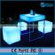 waterproof rgb color illuminated cube stool seat,battery operated 3d led cube ottoman