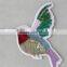 popular glitter colorful bird plastic sequin patch trim polyester embroidery for appliques