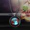 Halloween 2016 Amazon hot sale silver beads jewelry glow hands picture pendant necklace cheap gifts for men