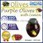 High Quality 100% Tunisian Table Olives,Purple Olives Broken With with Lemon, Purple Olives 370 ml Glass Jar