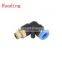 male threaded plastic tube fitting, male elbow ,compact one -touch tube fitting , push in tube fitting