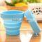 2015 hot sell Customized silicone coffee foldable cup/Easy carry silicone folding cup