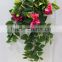 artificial branch leaves fake leaves with flower for decor