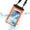 transparent smartphone bag on diving