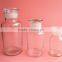 wide mouth laborating glass reagent bottle with stopper lid