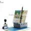 Industrial Grey Handmade pens pencils holder in geometric square shape