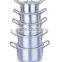 5pcs 7pcs satin aluminum pot cookware set