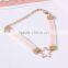 gold hollow star charm silk ribbon bracelet