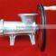 Cast iron meat mincer with wheel