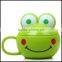 Creative Children Girl Lady Mug Cup Cute Frog Plastic Cup Water Milk Coffee Cup,custom plastic coffee milk cup for kids factory