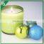 colored glass scented candle with personalized printing and gift box