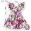 Latest Design Baby Frock Dress Floral Girls Party Dress Wholesale Boutique Baby Girl Birthday Dresses