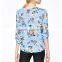 China fashion factory manufacturer summer prints images of ladies casual tops