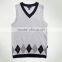New England impression cotton V collar student boys knitted vest custom school uniform